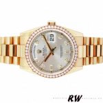 Rolex Day-Date 118348 Silver Diamond Dial 36mm Unisex Replica Watch - Image 3