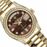 Rolex Day-Date 118388 Bull’s Eye Brown Dial 36mm Unisex Replica Watch - Image 3