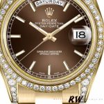 Rolex Day-Date 118388 Chocolate Brown Dial 36MM Unisex Replica Watch - Image 2