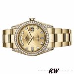 Rolex Day-Date 118388 Diamond Bezel Champagne Dial 36MM Unisex Replica Watch - Image 3