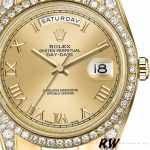 Rolex Day-Date 118388 Diamond Bezel Champagne Roman Numeral Dial 36MM Unisex Replica Watch - Image 2