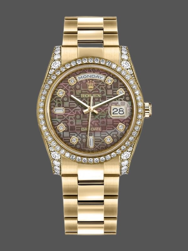 Rolex Day-Date 118388 MOP Jubilee Diamond Dial 36mm Unisex Replica Watch - Image 1