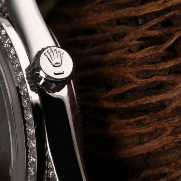 Rolex Day-Date 118389 Diamond Bezel Black Diamond Dial 36MM Unisex Replica Watch - Image 4