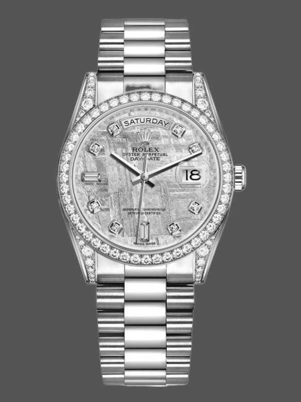 Rolex Day-Date 118389 Meteorite Grey Dial 36MM Unisex Replica Watch - Image 1