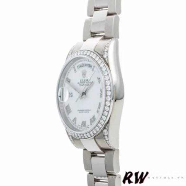 Rolex Day-Date 118389 White Roman Numeral Dial 36MM Unisex Replica Watch - Image 3