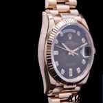 Rolex Day-Date 128235 Everose Gold Brown Ombre Diamond Dial 36MM Unisex Replica Watch - Image 2