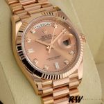 Rolex Day-Date 128235 Everose Gold Pink Rose Dial 36MM Unisex Replica Watch - Image 2