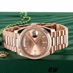 Rolex Day-Date 128235 Everose Gold Pink Rose Dial 36MM Unisex Replica Watch - Image 3