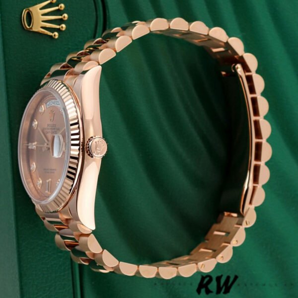 Rolex Day-Date 128235 Everose Gold Pink Rose Dial 36MM Unisex Replica Watch - Image 4