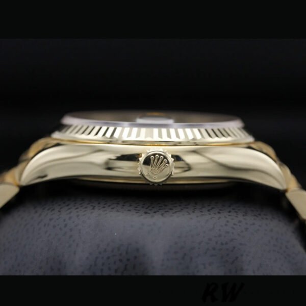 Rolex Day-Date 128238 Fluted Bezel White Index Dial 36MM Unisex Replica Watch - Image 4