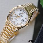 Rolex Day-Date 128238 Fluted Bezel White Roman Dial 36MM Replica Watch - Image 2