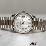 Rolex Day-Date 128239 White Gold Mother of Pearl Dial 36MM Unisex Replica Watch - Image 4