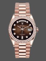 Rolex Day-Date 128345RBR Brown Ombre Dial Everose Gold 36MM Unisex Replica Watch