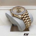 Rolex Day-Date 128348RBR Champagne Index Dial Yellow Gold 36MM Unisex Replica Watch - Image 4