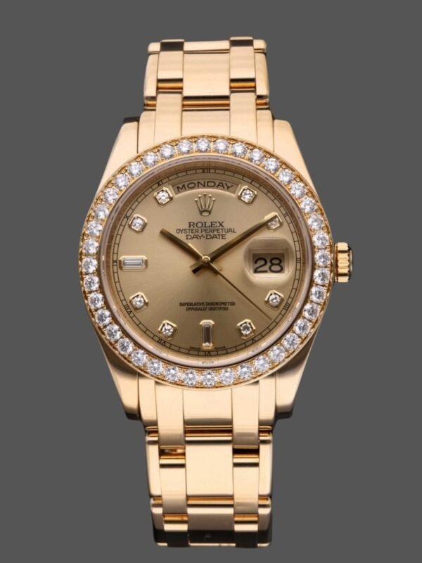 Rolex Day-Date 18948 Champagne Diamond Dial Special Edition 39MM Mens Replica Watch - Image 1