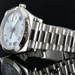 Rolex Day-Date 218206 Ice Blue Dial Platinum 41MM Mens Replica Watch - Image 3