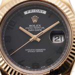 Rolex Day-Date 218235 Black Concentric Arabic Dial Rose Gold 41MM Mens Replica Watch - Image 2