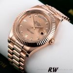 Rolex Day-Date 218235 Champagne Diamonds Dial Rose Gold 41MM Mens Replica Watch - Image 2