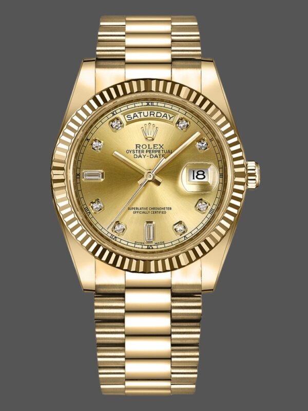 Rolex Day-Date 218238 Champagne Dial Yellow Gold 41MM Mens Replica Watch - Image 1
