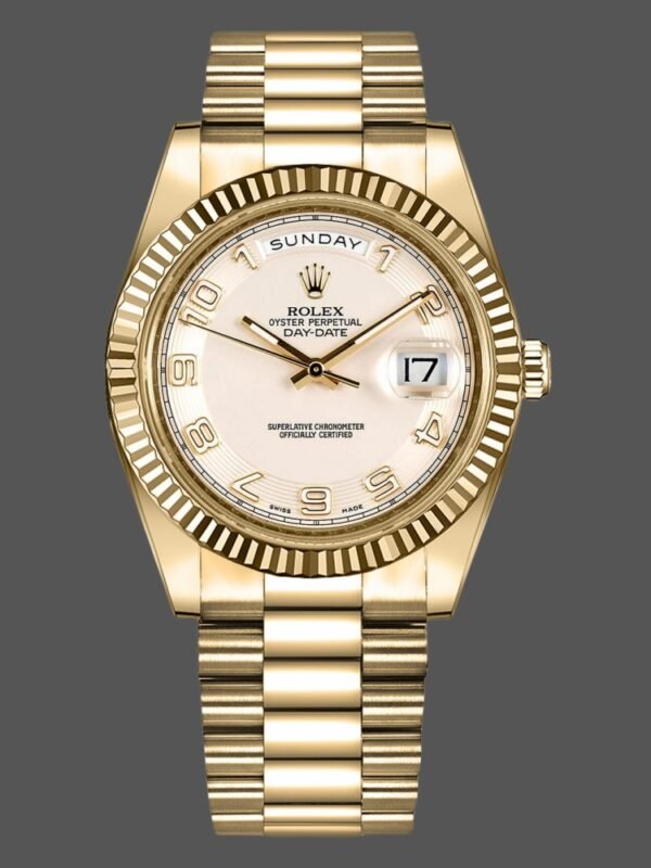 Rolex Day-Date 218238 Ivory Dial Yellow Gold 41MM Mens Replica Watch - Image 1
