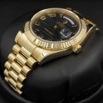 Rolex Day-Date 218238 Wave Black Dial Yellow Gold 41MM Mens Replica Watch - Image 2