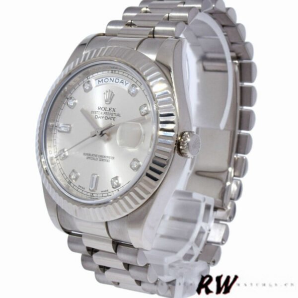 Rolex Day-Date 218238 White Roman Numeral Dial Yellow Gold 41MM Mens Replica Watch - Image 4