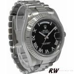 Rolex Day-Date 218239 Black Roman Numerals Dial White Gold 41MM Mens Replica Watch - Image 2