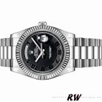 Rolex Day-Date 218239 Concentric Circle Black Dial White Gold 41MM Mens Replica Watch - Image 4