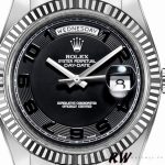 Rolex Day-Date 218239 Concentric Circle Black Dial White Gold 41MM Mens Replica Watch - Image 2