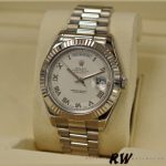 Rolex Day-Date 218239 Ivory Roman Numerals Dial White Gold 41MM Mens Replica Watch - Image 3