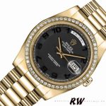 Rolex Day-Date 218348 Concentric Circle Black Dial 41MM Mens Replica Watch - Image 2
