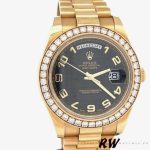 Rolex Day-Date 218348 Wave Black Dial 41MM Mens Replica Watch - Image 2