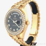 Rolex Day-Date 218348 Wave Black Dial 41MM Mens Replica Watch - Image 4