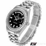 Rolex Day-Date 218349 Black Diamond Dial 41MM Mens Replica Watch - Image 3