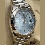 Rolex Day-Date 228206 Ice Blue Motif Dial Platinum 40MM Mens Replica Watch - Image 2