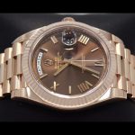 Rolex Day-Date 228235 Chocolate Brown Roman Numeral Dial Fluted Bezel 40mm Mens Replica Watch - Image 4