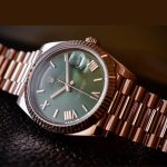 Rolex Day-Date 228235 Green Roman Numeral Dial Fluted Bezel 40mm Mens Replica Watch - Image 4