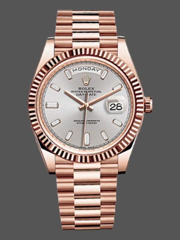 Rolex Day-Date 228235 Sundust Index Dial Fluted Bezel 40mm Mens Replica Watch - Image 1