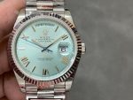 Rolex Day-Date 228236 Fluted Bezel Ice Blue Dial 40MM Mens Replica Watch - Image 3