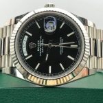 Rolex Day-Date 228239 Black Index Dial Fluted Bezel 40mm Mens Replica Watch - Image 4