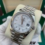 Rolex Day-Date 228239 Meteorite Grey Dial Fluted Bezel 40mm Mens Replica Watch - Image 2