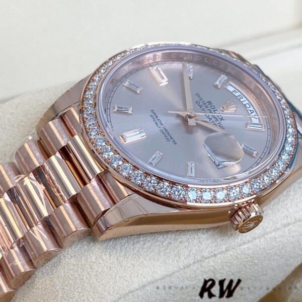 Rolex Day-Date 228345RBR Sundust Diamond Dial Diamond Bezel 40mm Mens Replica Watch - Image 2