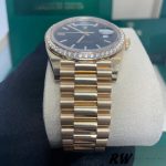 Rolex Day-Date 228348RBR Black Diamond Dial Diamond Bezel 40mm Mens Replica Watch - Image 4