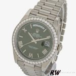 Rolex Day-Date 228349RBR Green Roman Dial Diamond Bezel 40mm Mens Replica Watch - Image 3