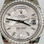 Rolex Day-Date 228349RBR Meteorite Dial Diamond Bezel 40mm Mens Replica Watch - Image 2
