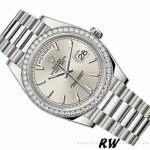 Rolex Day-Date 228349RBR Silver Stripe Motif Dial Diamond Bezel 40mm Mens Replica Watch - Image 3