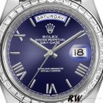 Rolex Day-Date 228396TBR Blue Dial Platinum Diamond Bezel 40mm Mens Replica Watch - Image 4