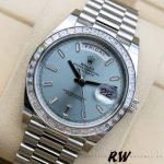Rolex Day-Date 228396TBR Ice Blue Diamond Dial Diamond Bezel 40mm Mens Replica Watch - Image 3
