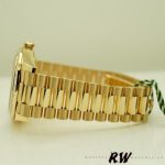 Rolex Day-Date 228398TBR Silver Diagonal Motif Dial Diamond Bezel 40mm Mens Replica Watch - Image 4