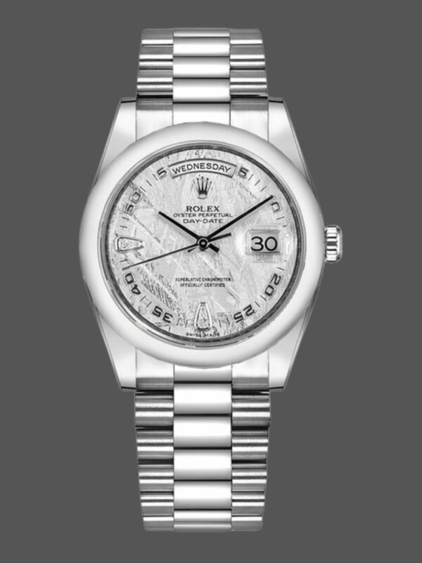 Rolex Day Date 118206 Meteorite Grey Dial 36mm Unisex Replica Watch - Image 1